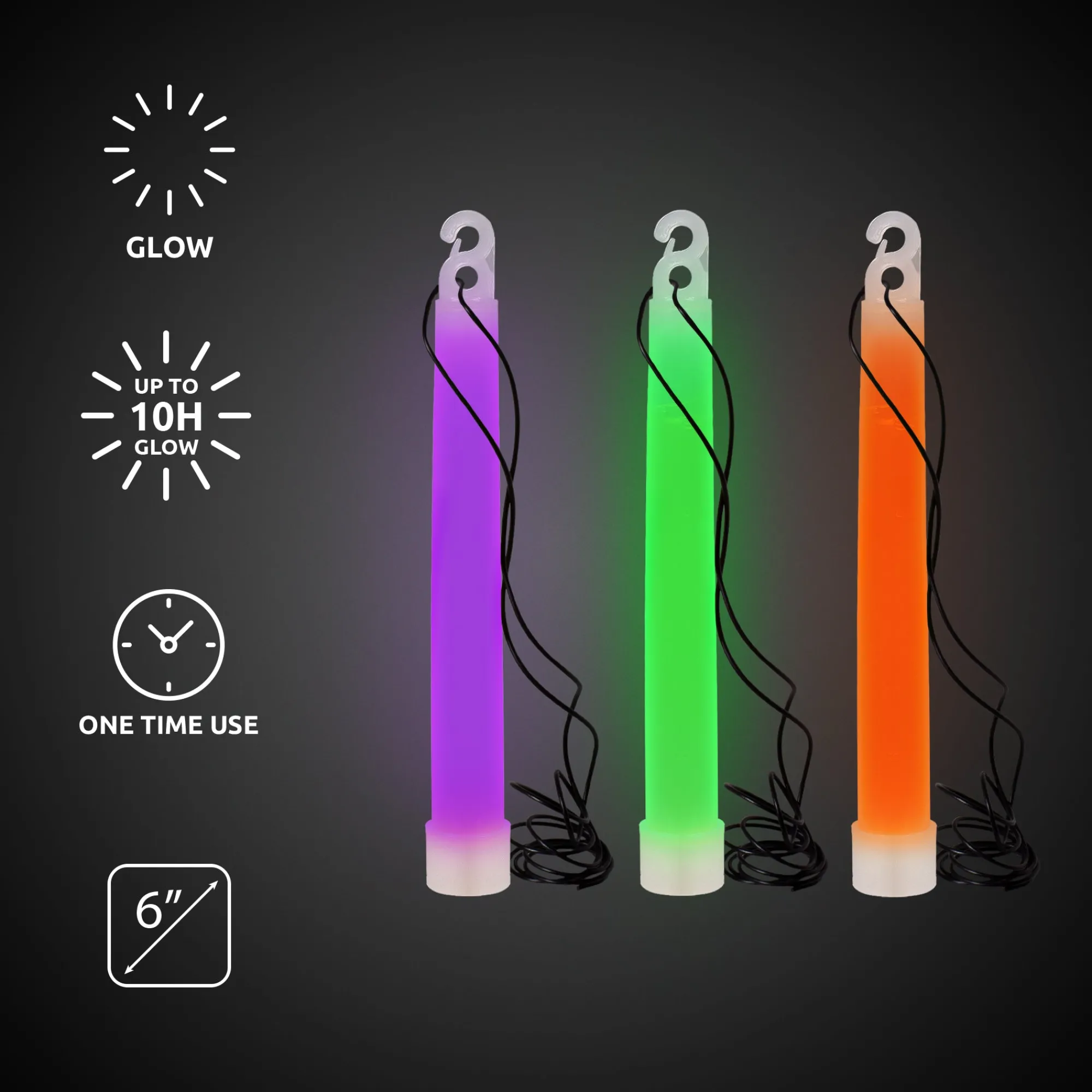 Windy City Novelties Halloween Glow 6" Sticks Retail Counter Display