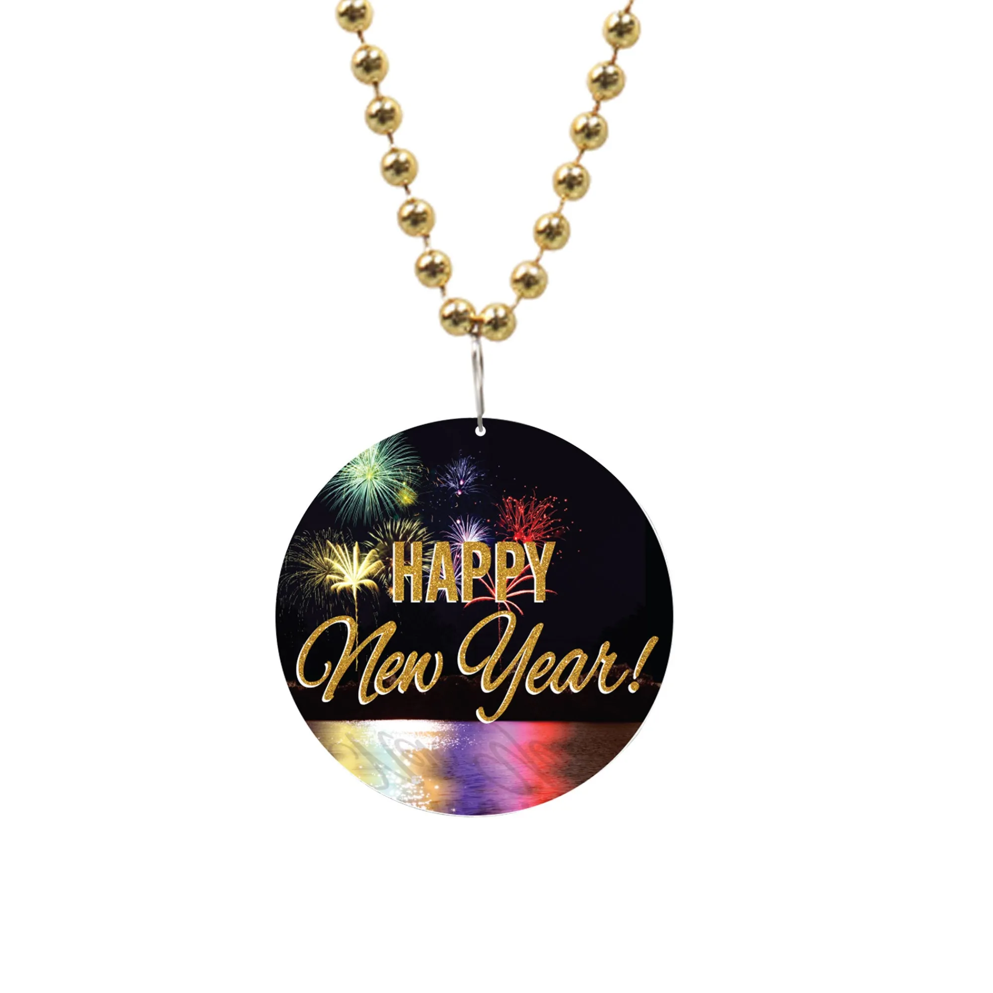 Discount Windy City Novelties Happy New Year Medallion 33" Bead Necklaces