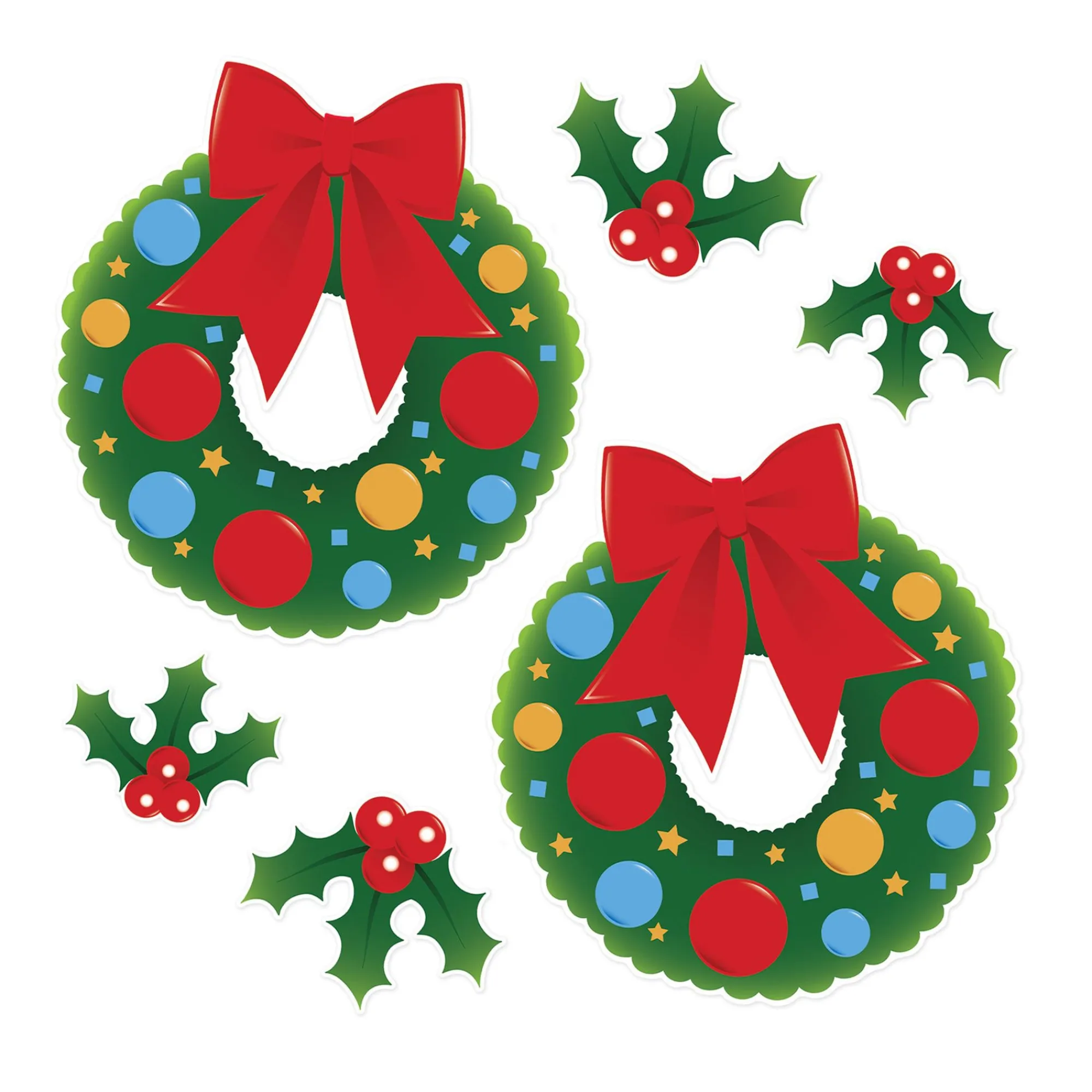 Windy City Novelties Holly & Wreath Christmas Cutouts