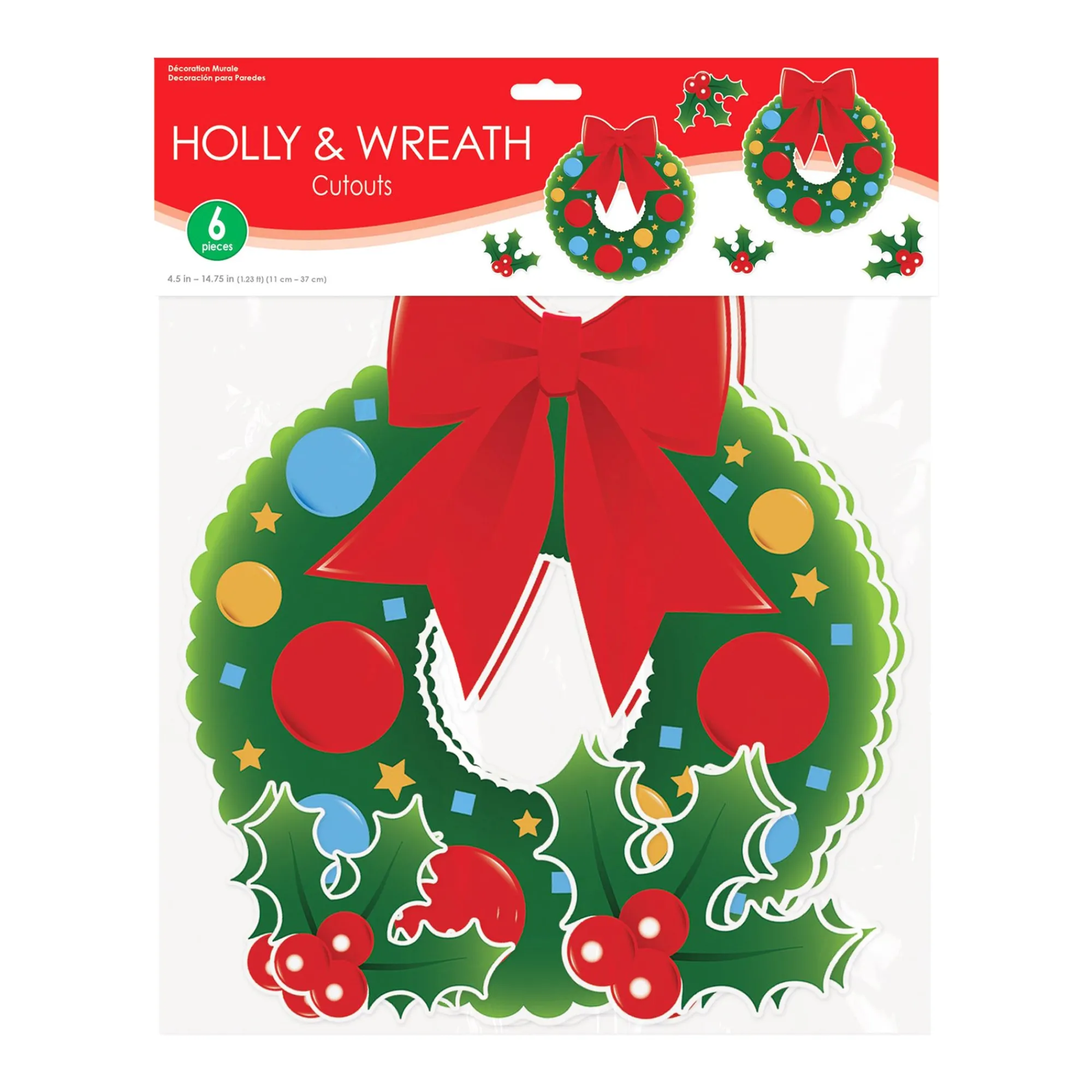 Windy City Novelties Holly & Wreath Christmas Cutouts