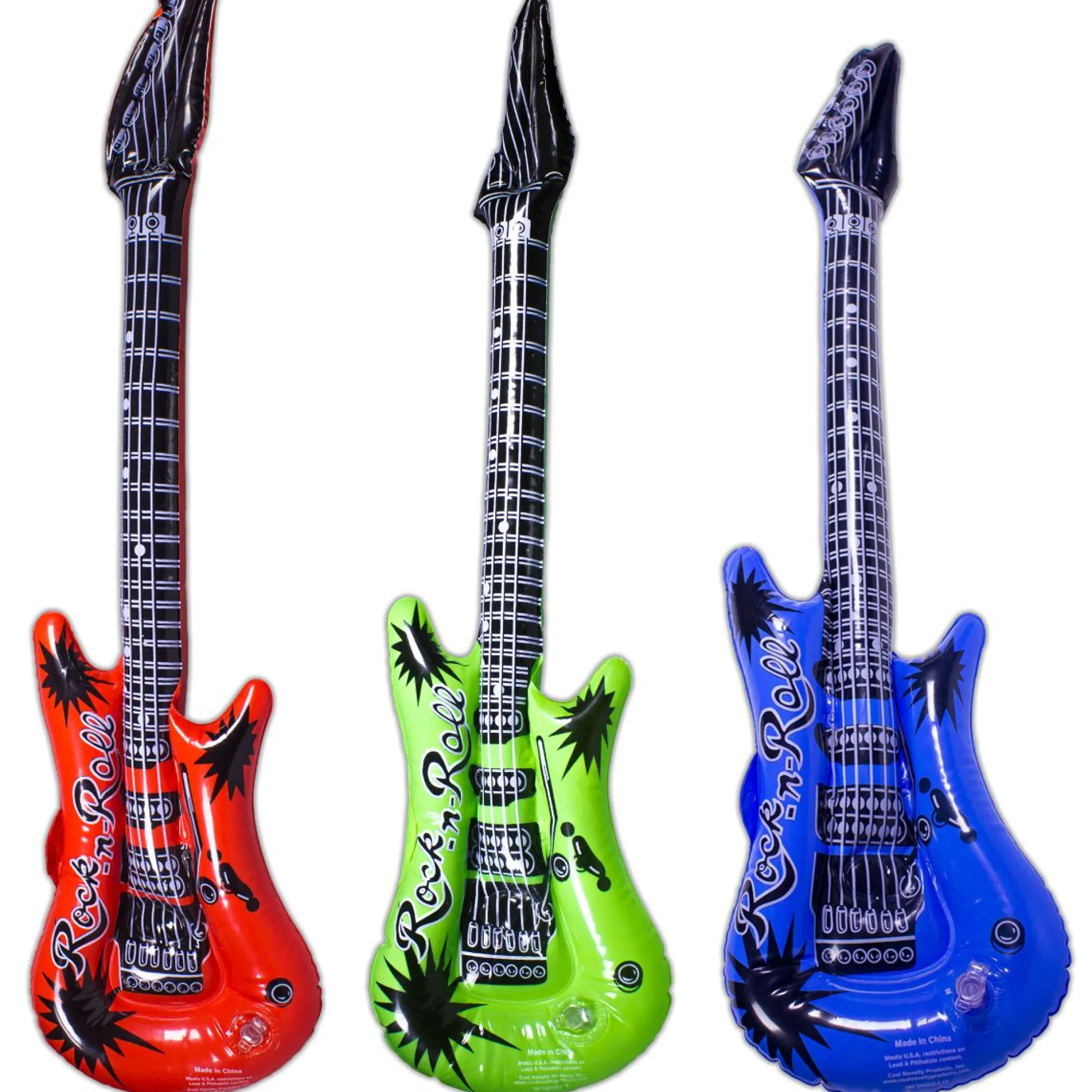 Hot Windy City Novelties Inflatable 22" Assorted Color Guitars