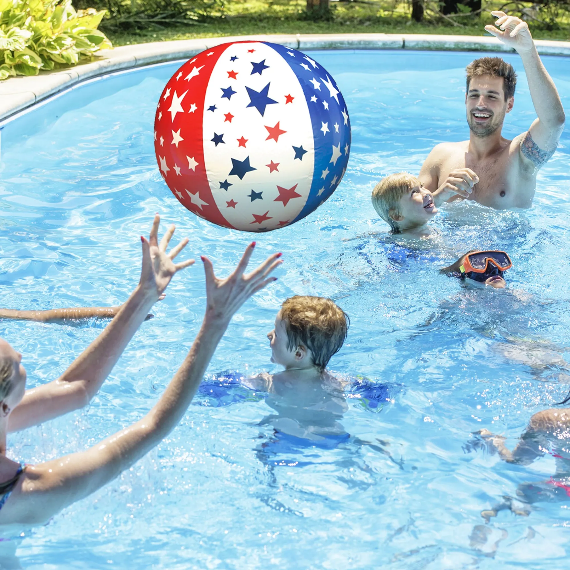 Windy City Novelties Inflatable 16" Patriotic Stars Beach Balls