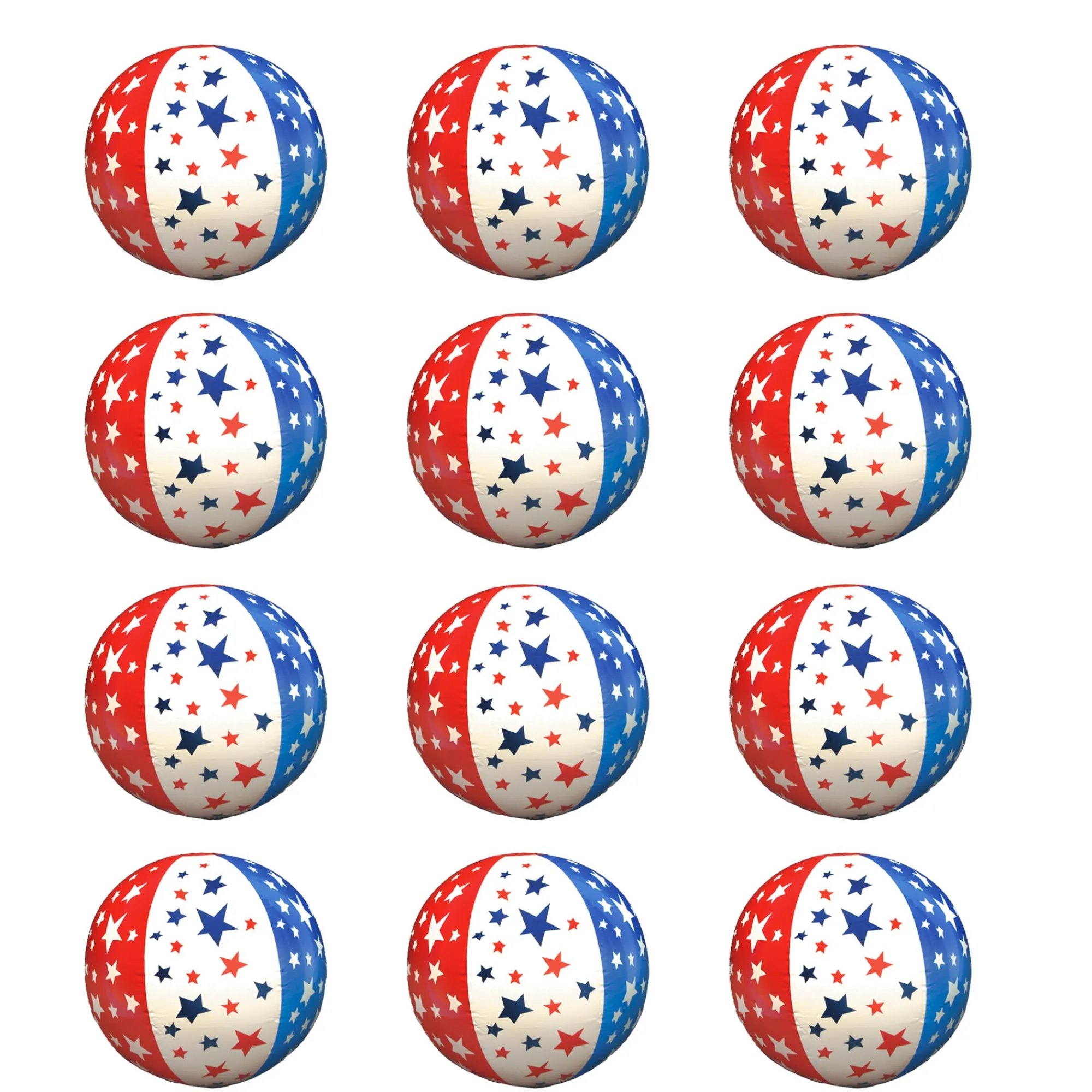 Windy City Novelties Inflatable 16" Patriotic Stars Beach Balls