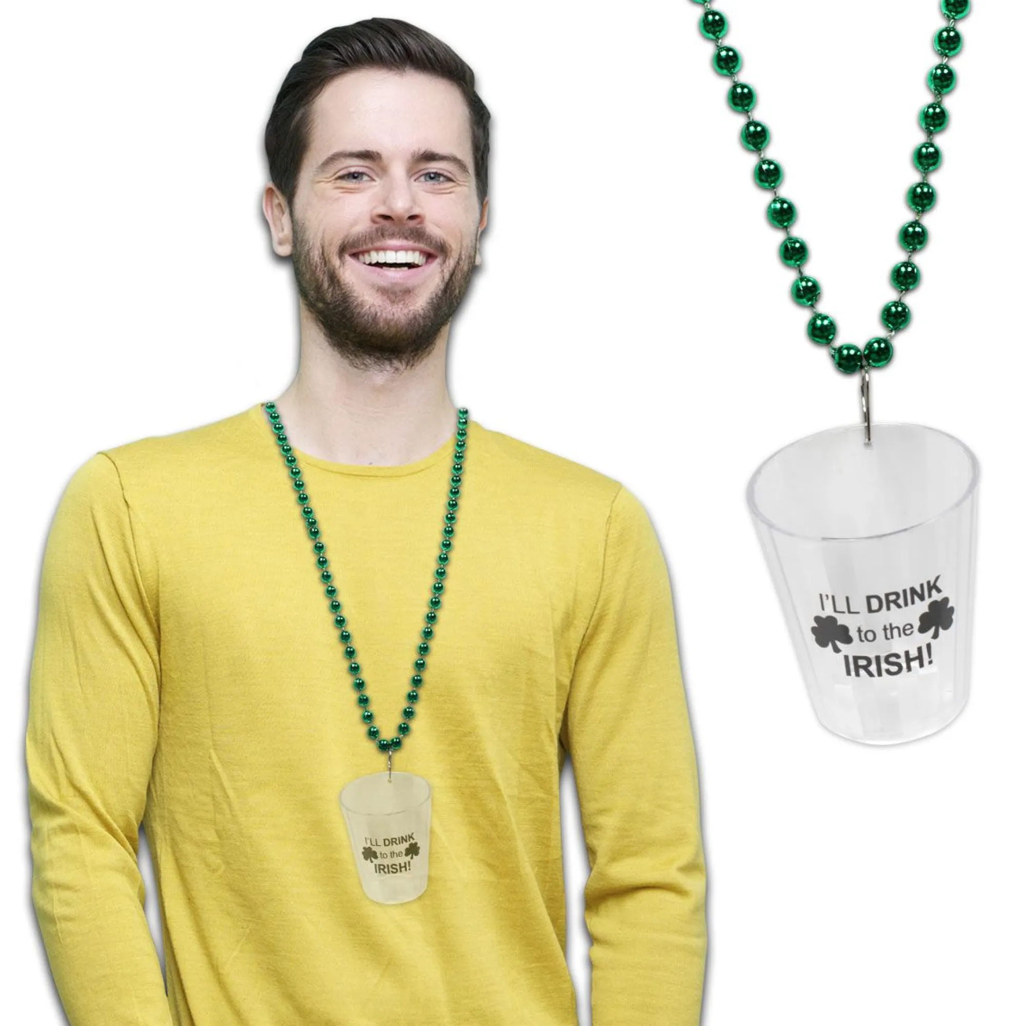New Windy City Novelties Irish Shot Glass Bead Necklace