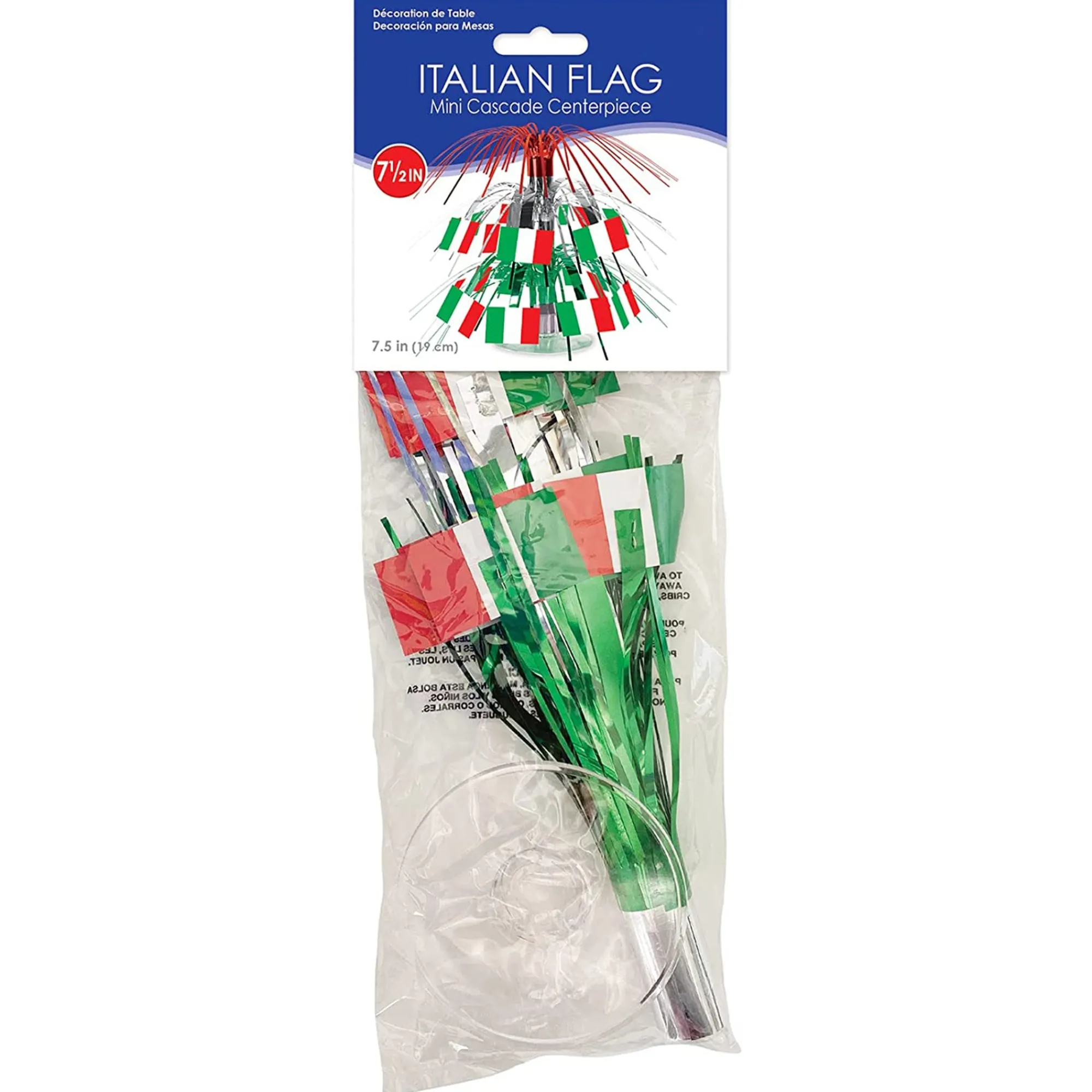 New Windy City Novelties Italian Flag 7 1/2" Cascade Centerpiece