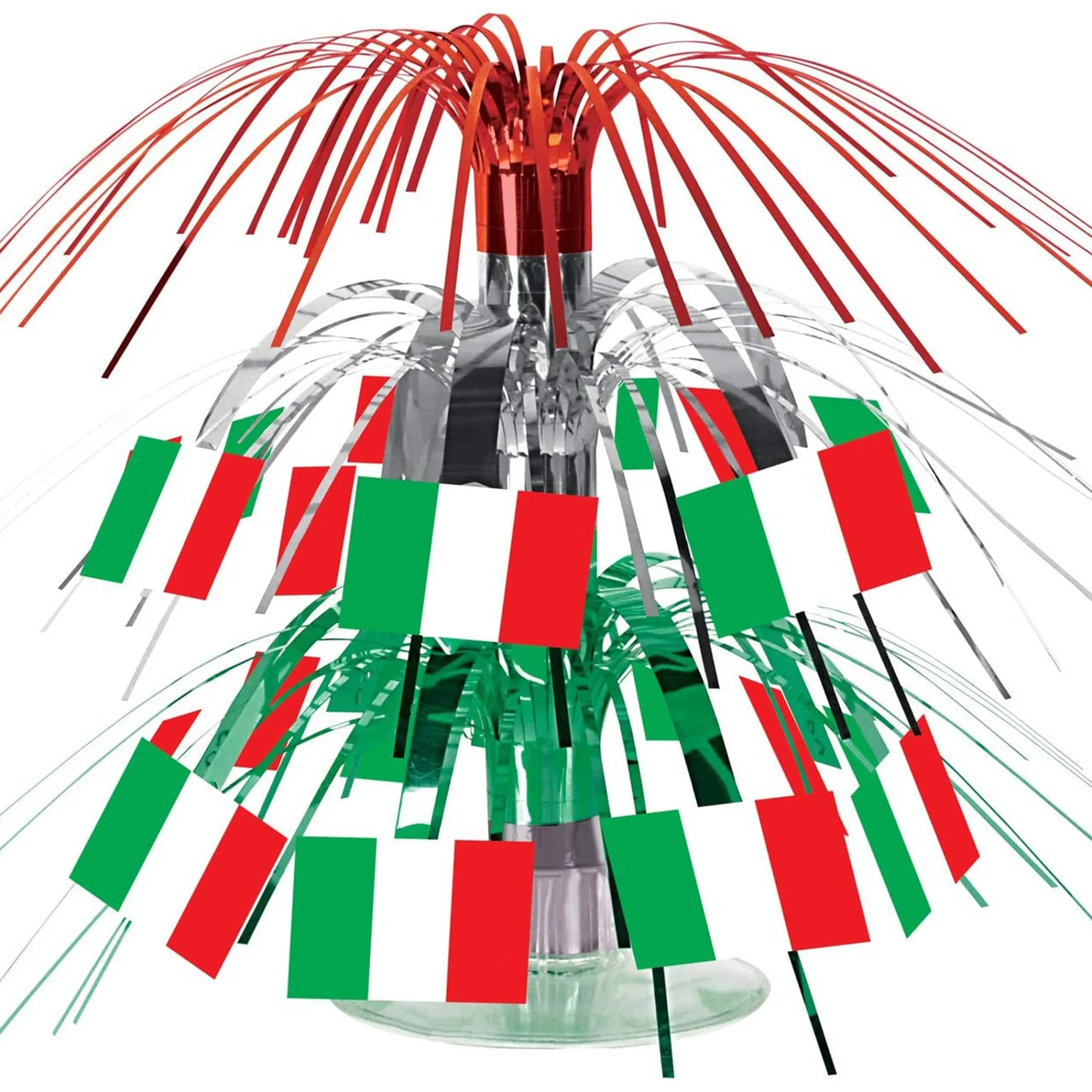New Windy City Novelties Italian Flag 7 1/2" Cascade Centerpiece