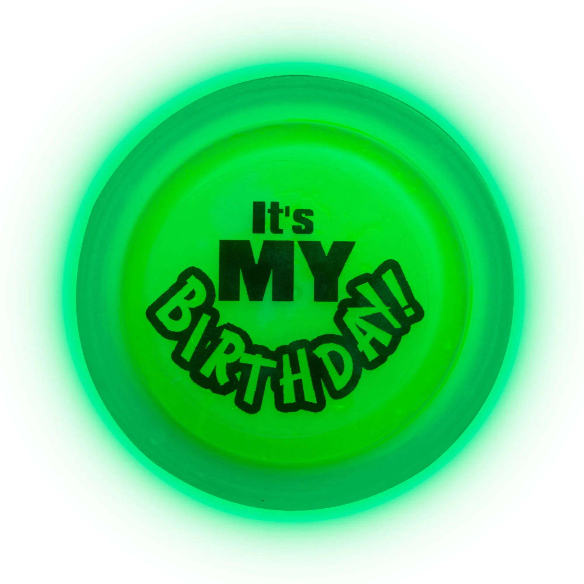 Hot Windy City Novelties It's My Birthday Green Glow Badge