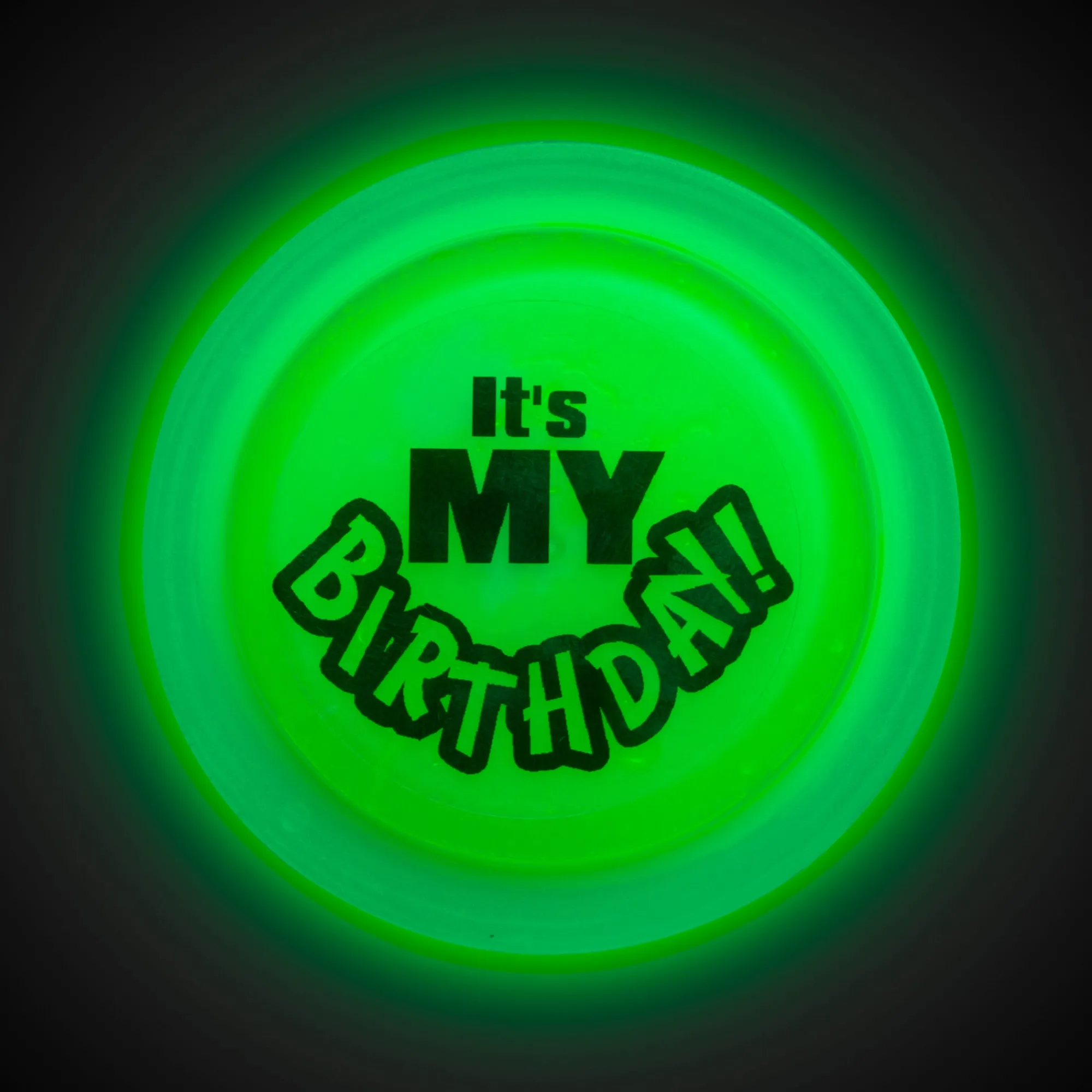 Hot Windy City Novelties It's My Birthday Green Glow Badge