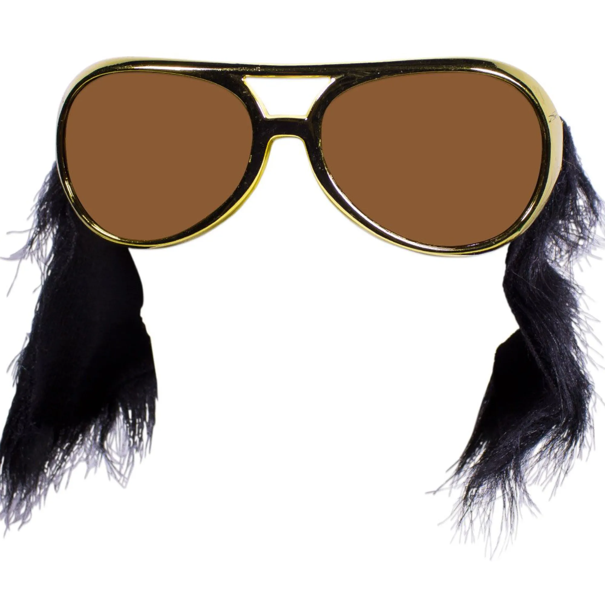 Online Windy City Novelties King Gold Sunglasses with Sideburns