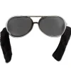 Online Windy City Novelties King Silver Sunglasses with Sideburns