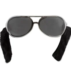 Online Windy City Novelties King Silver Sunglasses with Sideburns