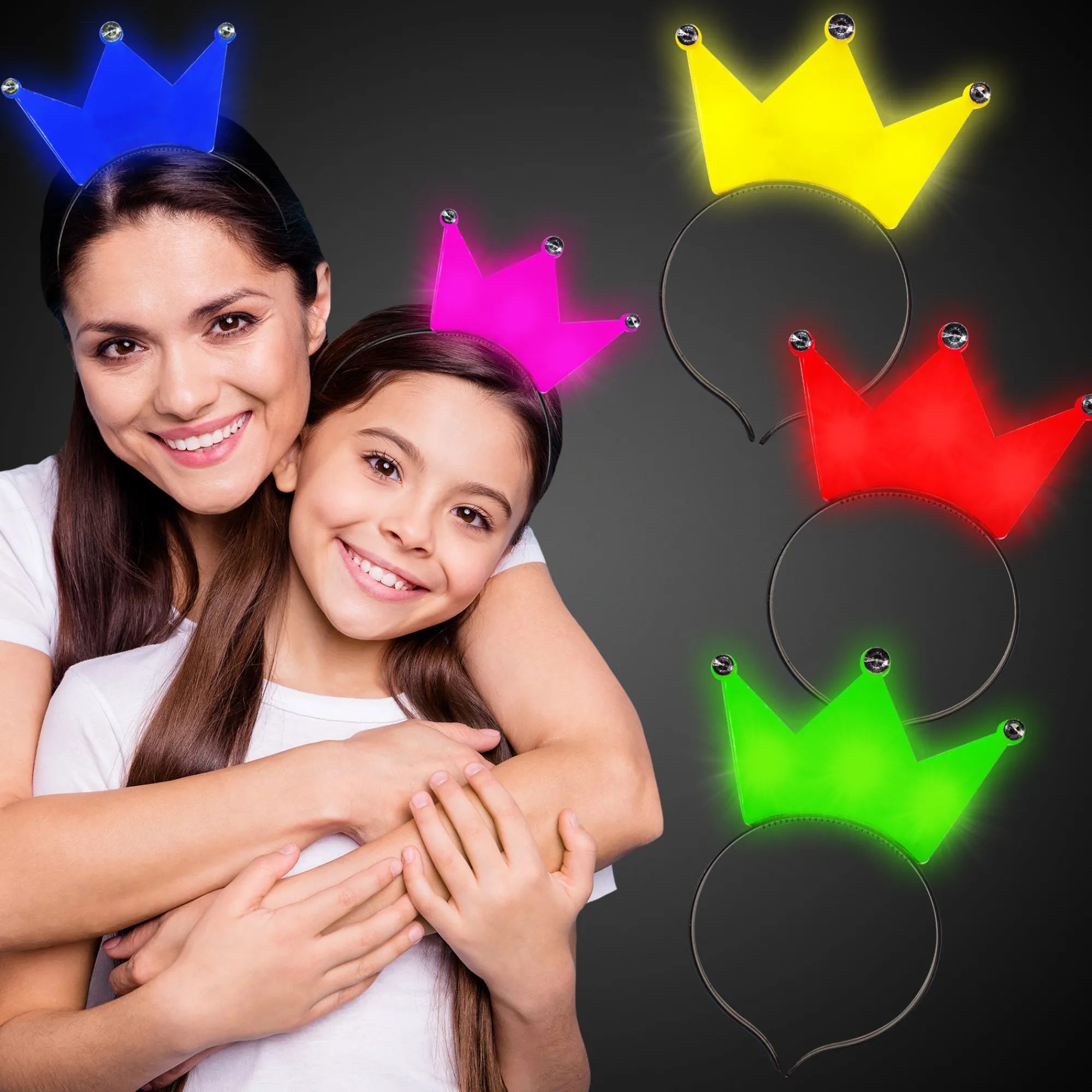 Hot Windy City Novelties LED Assorted Crown Headbands