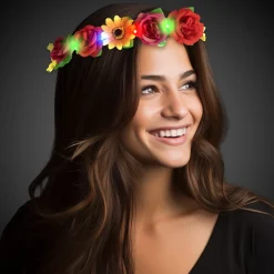 New Windy City Novelties LED Assorted Flowers Halo Headband