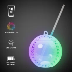 Online Windy City Novelties LED Baseball Cup with Straw