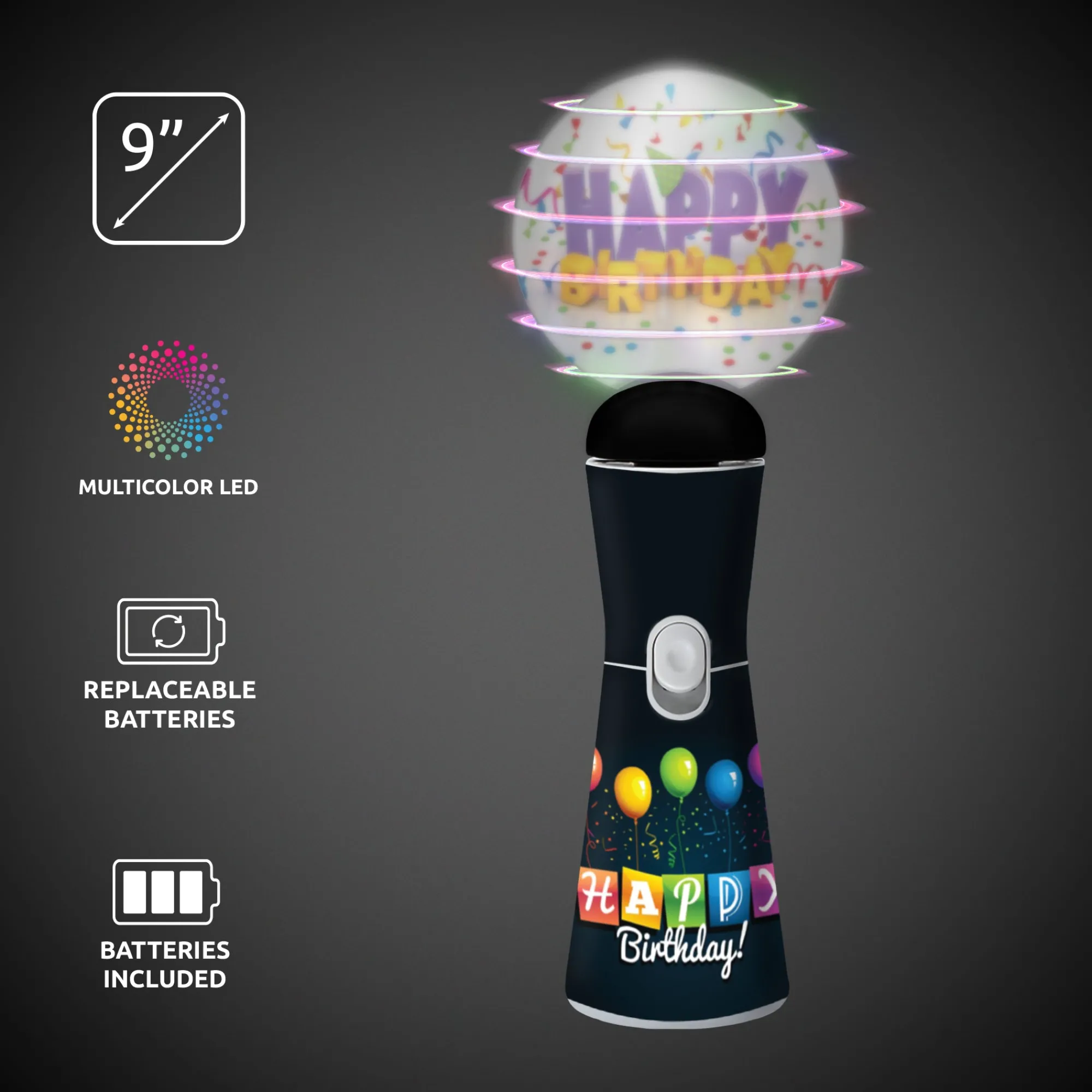 Clearance Windy City Novelties LED Birthday Coin Spinner Wand