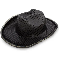 Best Windy City Novelties LED Sequin Cowboy Hat Black