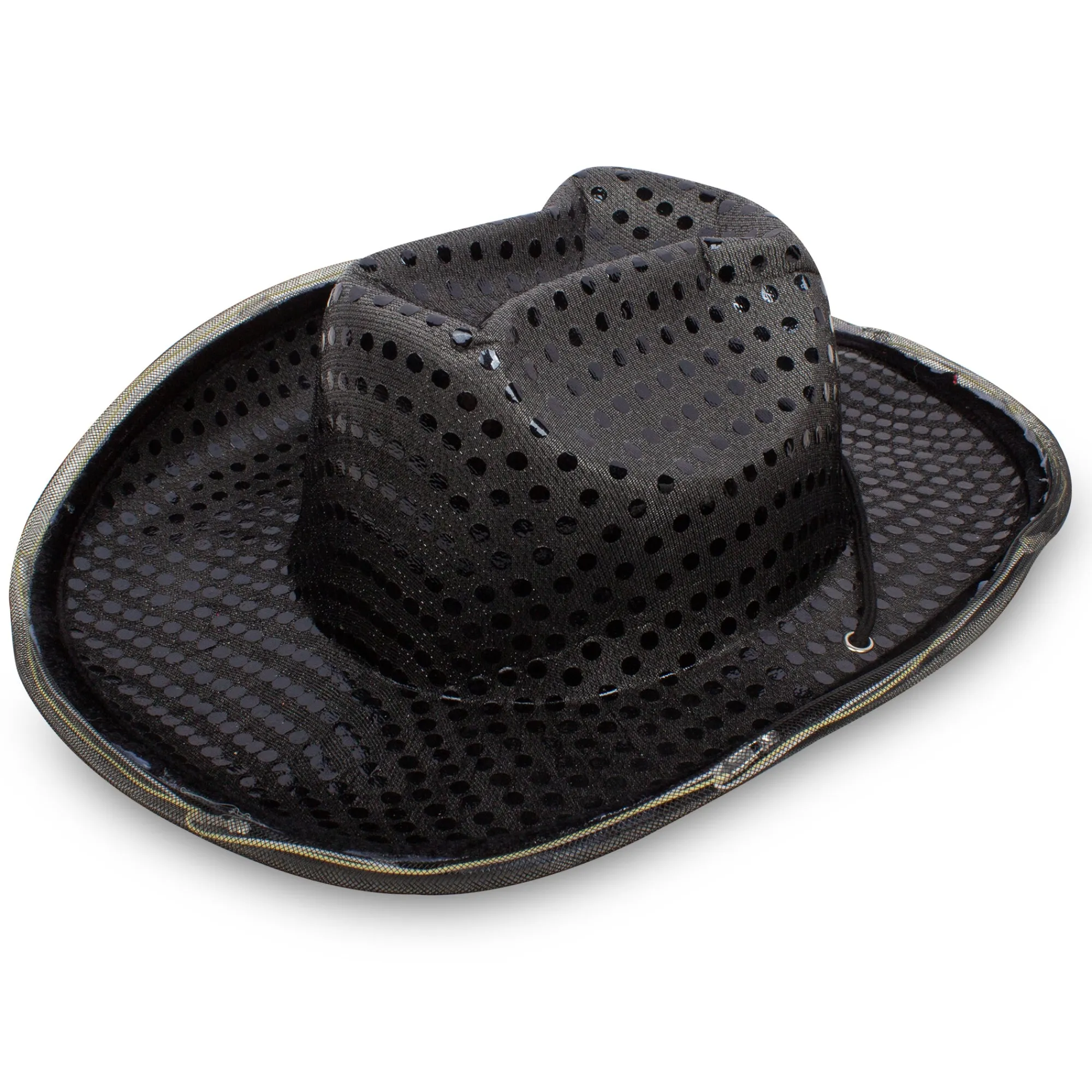 Best Windy City Novelties LED Sequin Cowboy Hat Black