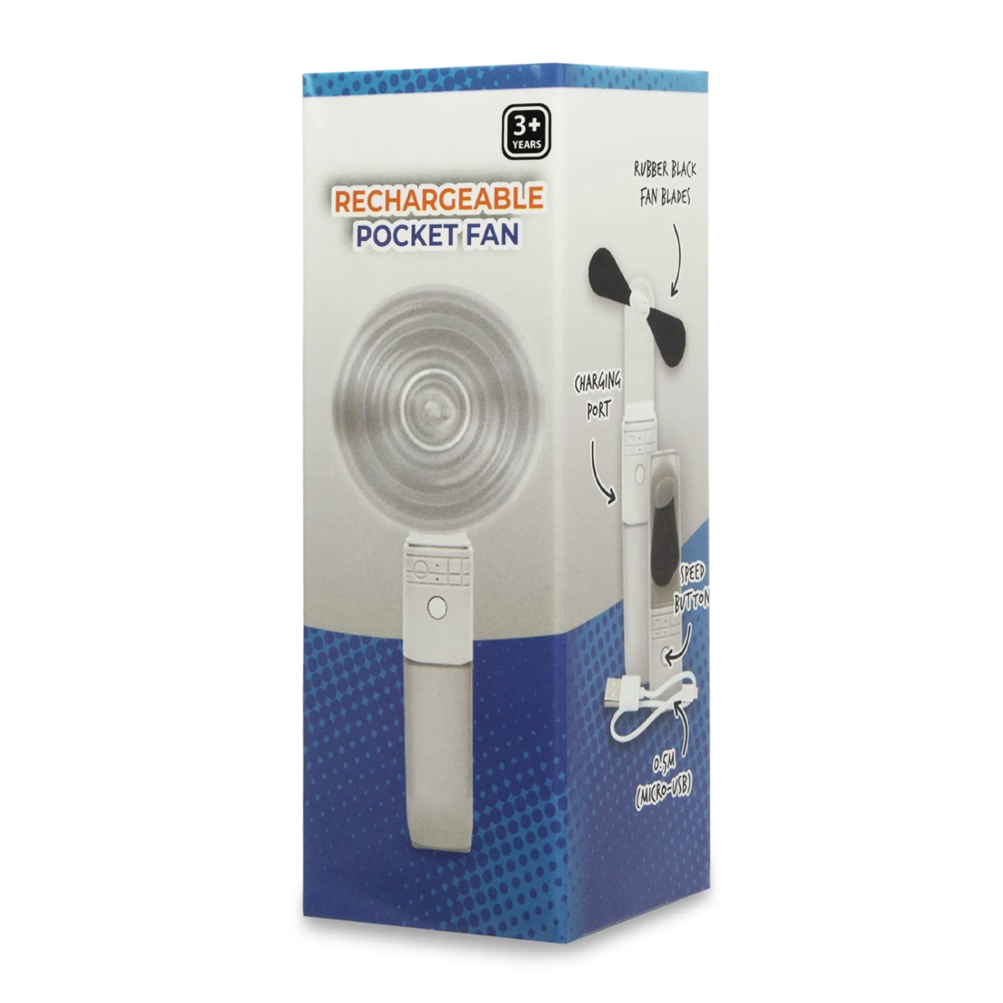 Sale Windy City Novelties LED Black & White Rechargeable Fan