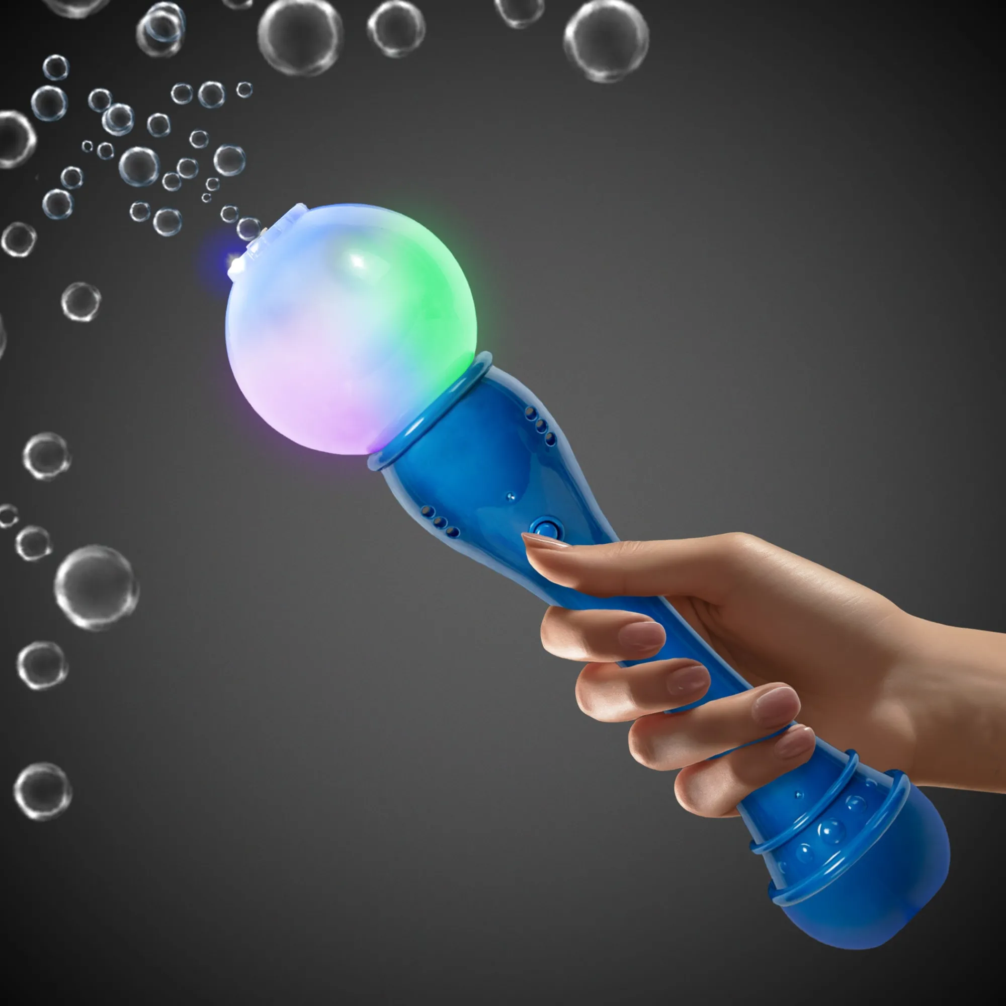 Clearance Windy City Novelties LED Bubble Wand Blue