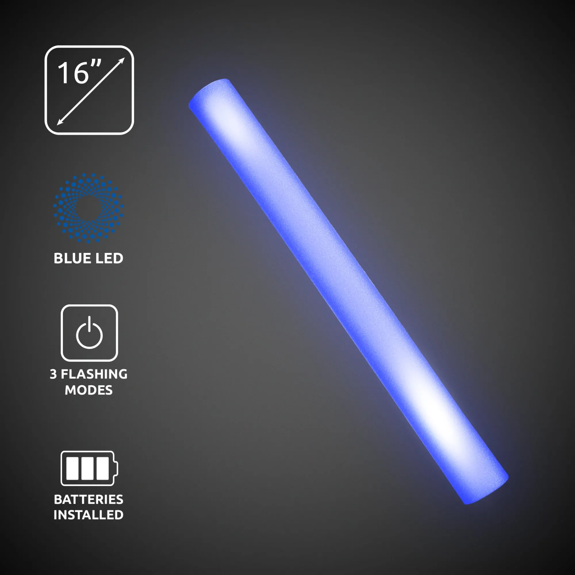Windy City Novelties LED Foam Lumiton Blue