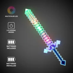 Hot Windy City Novelties LED Blue Pixel Sword