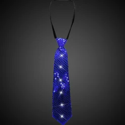 Online Windy City Novelties LED Blue Sequin Necktie