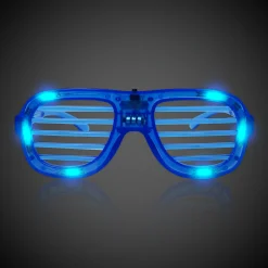Discount Windy City Novelties LED Slotted Glasses Blue