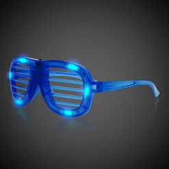 Discount Windy City Novelties LED Slotted Glasses Blue