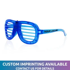 Discount Windy City Novelties LED Slotted Glasses Blue
