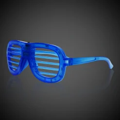 Discount Windy City Novelties LED Slotted Glasses Blue
