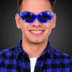 Hot Windy City Novelties LED Sunglasses Blue