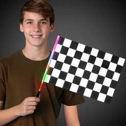 Clearance Windy City Novelties LED Checkered 12" x 18" Flag