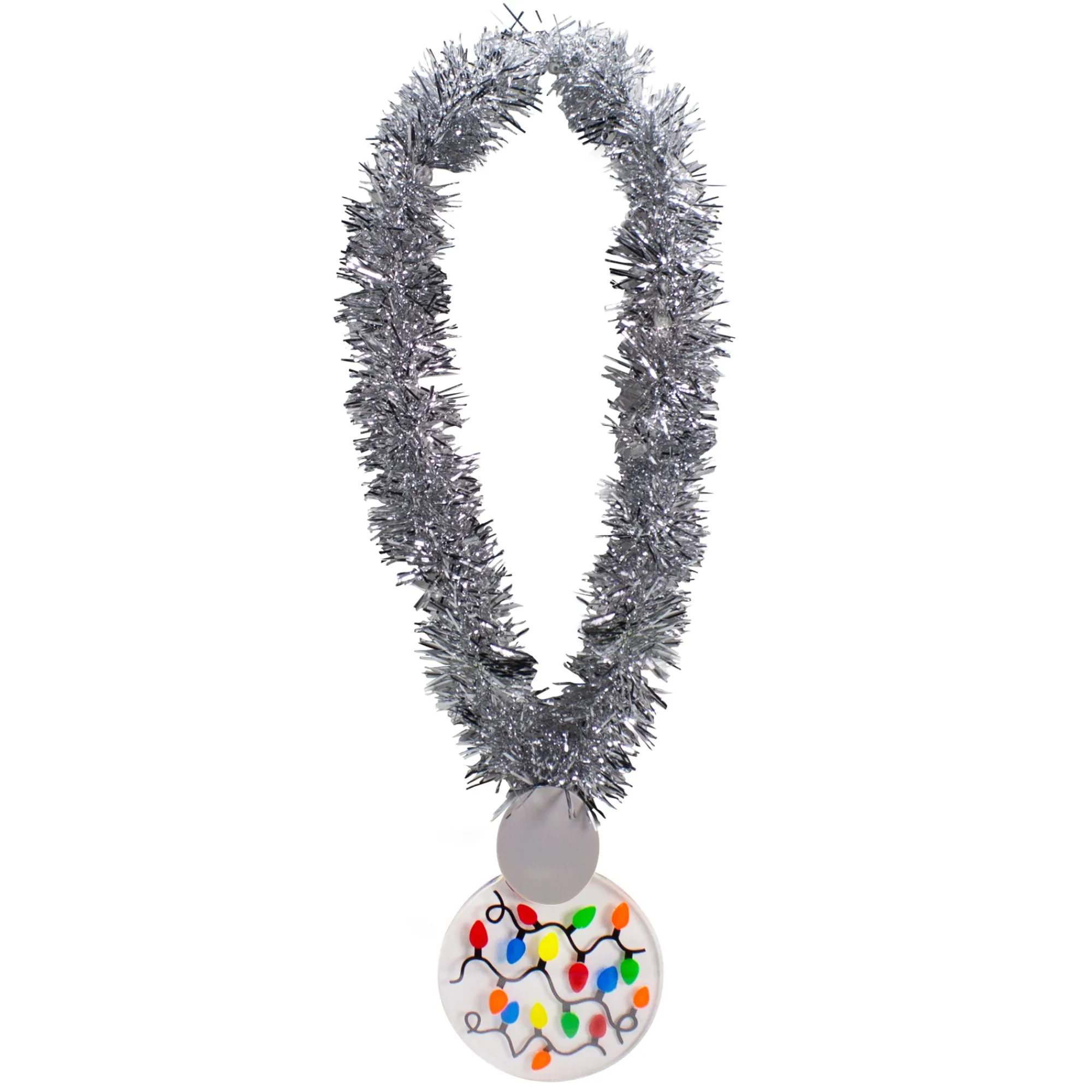Hot Windy City Novelties LED Christmas Medallion Tinsel Necklace