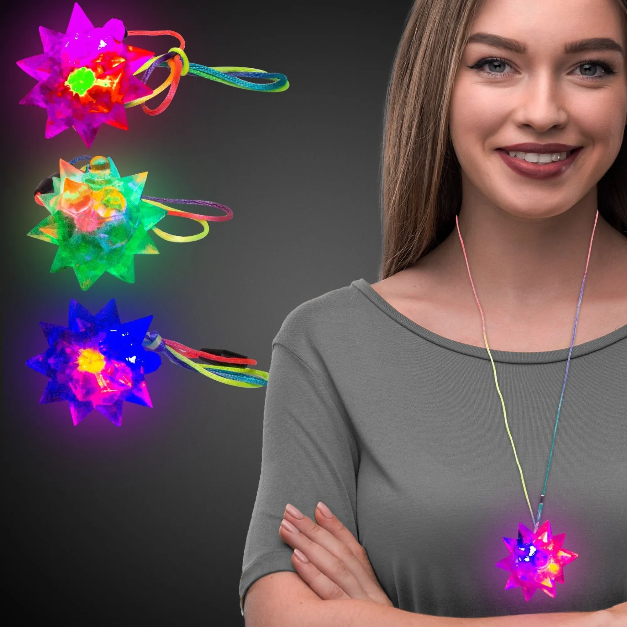 Online Windy City Novelties LED Crystal Star Necklaces