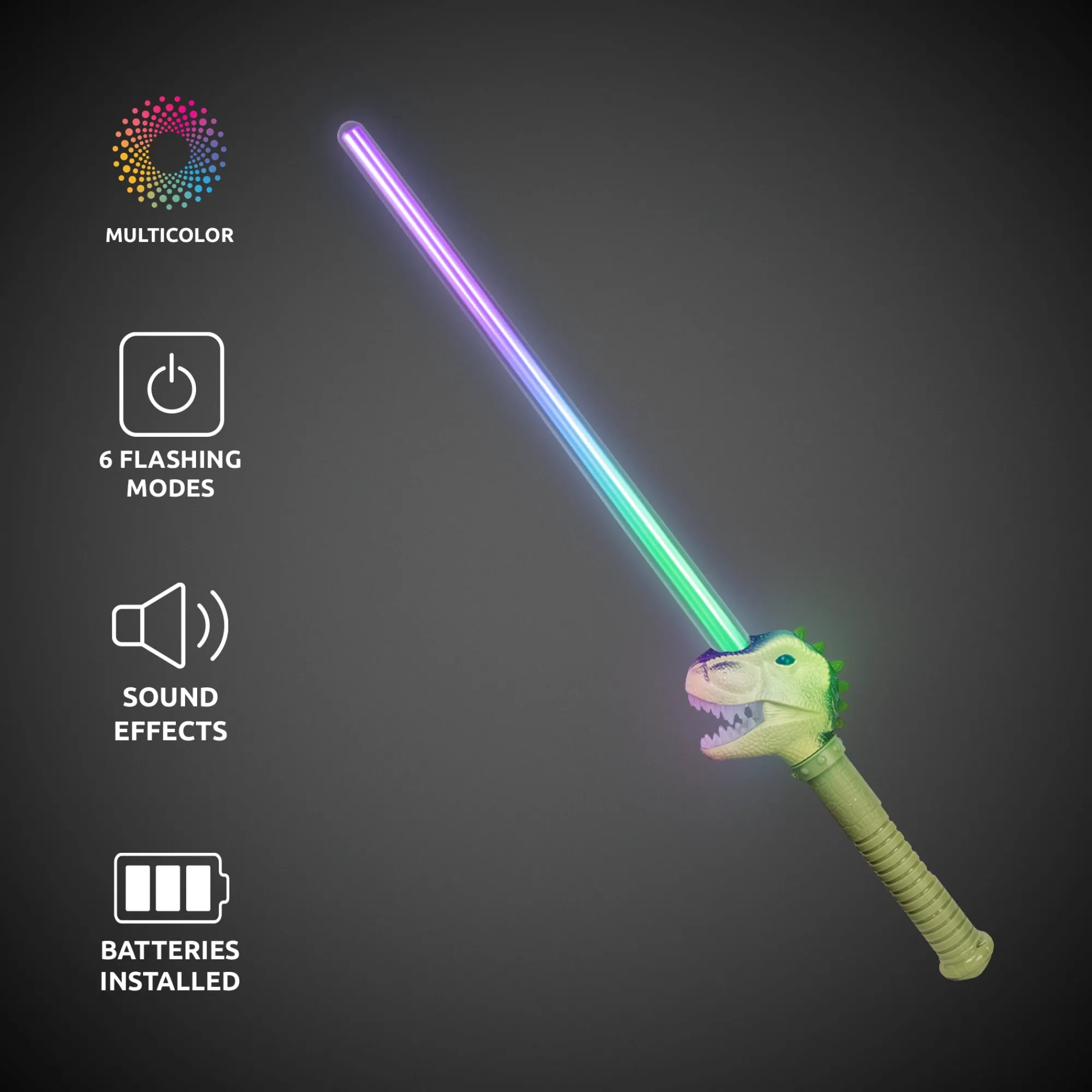 New Windy City Novelties LED Dinosaur Sword with Sound