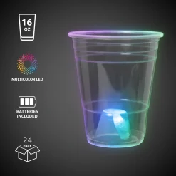 Clearance Windy City Novelties LED Disposable 16 oz. Cups Party Pack