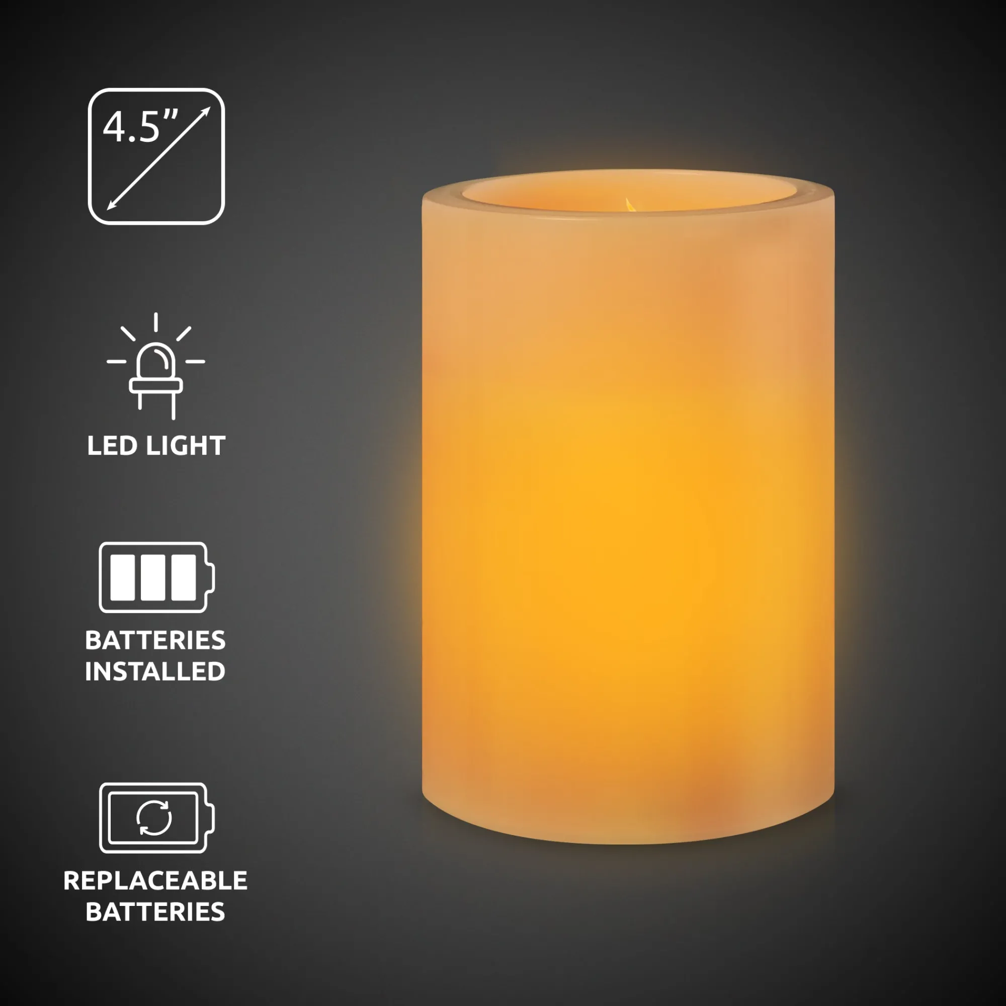 Sale Windy City Novelties LED Flameless Pillar Candle