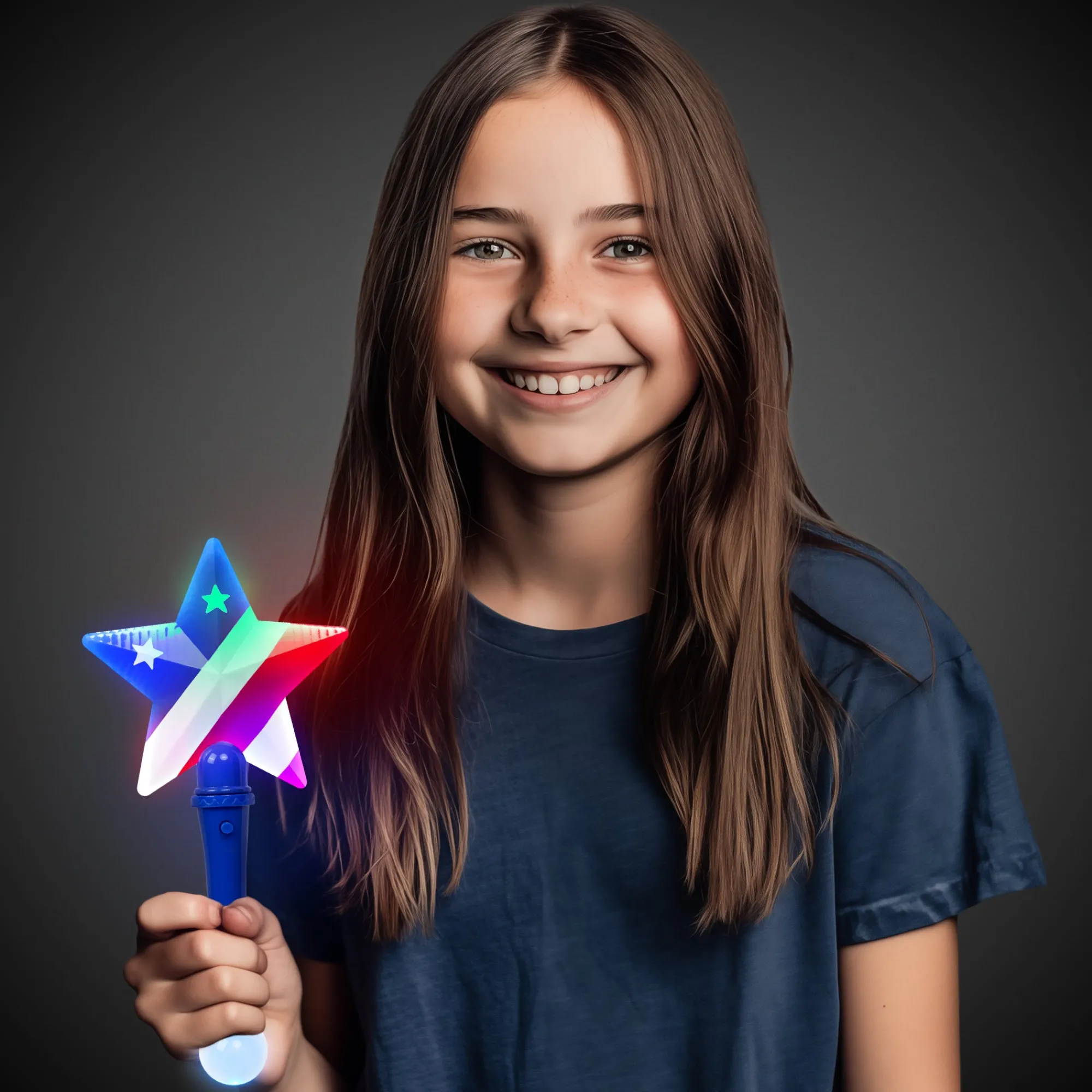 Clearance Windy City Novelties LED Flashing Star Prism Wand