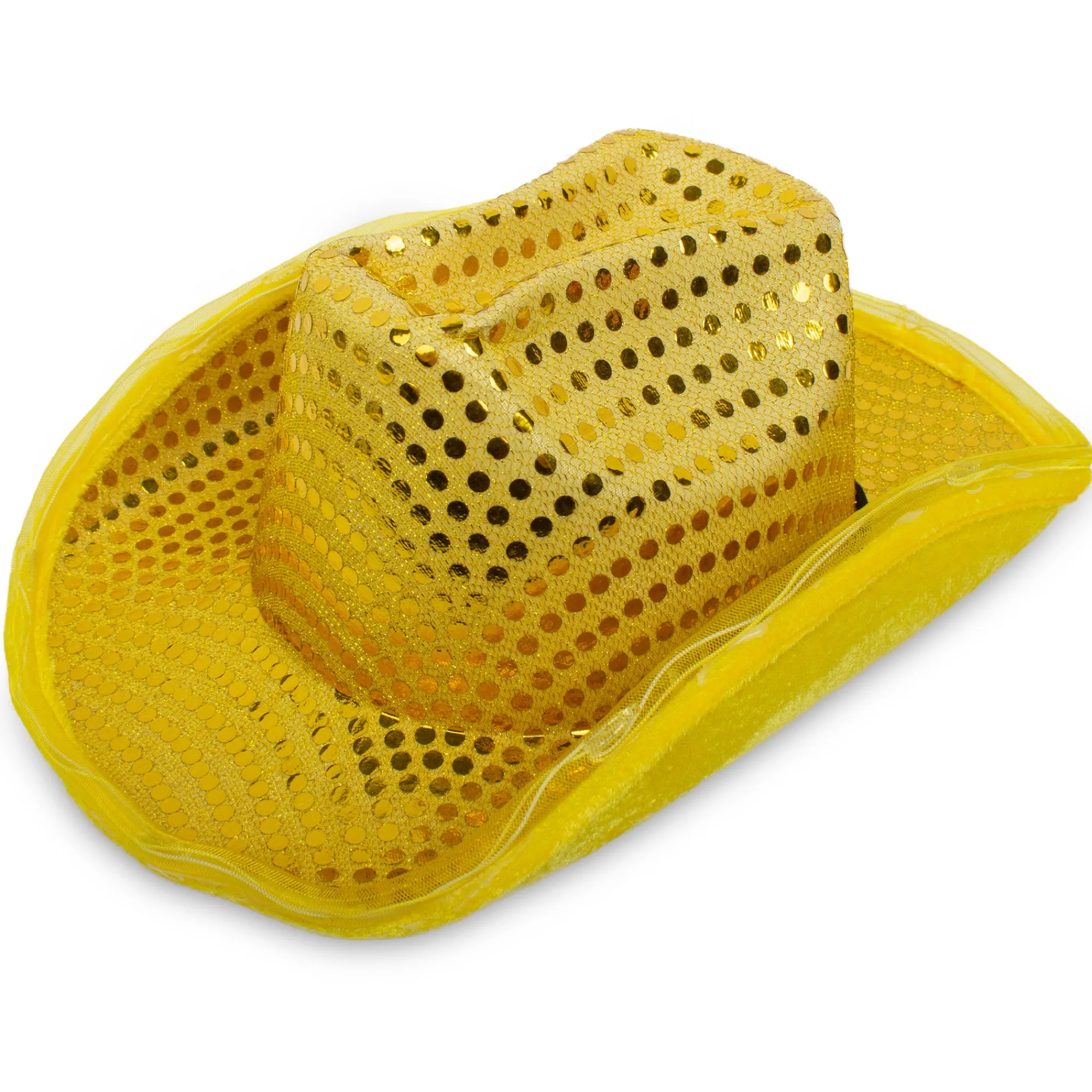 Sale Windy City Novelties LED Sequin Cowboy Hat Gold