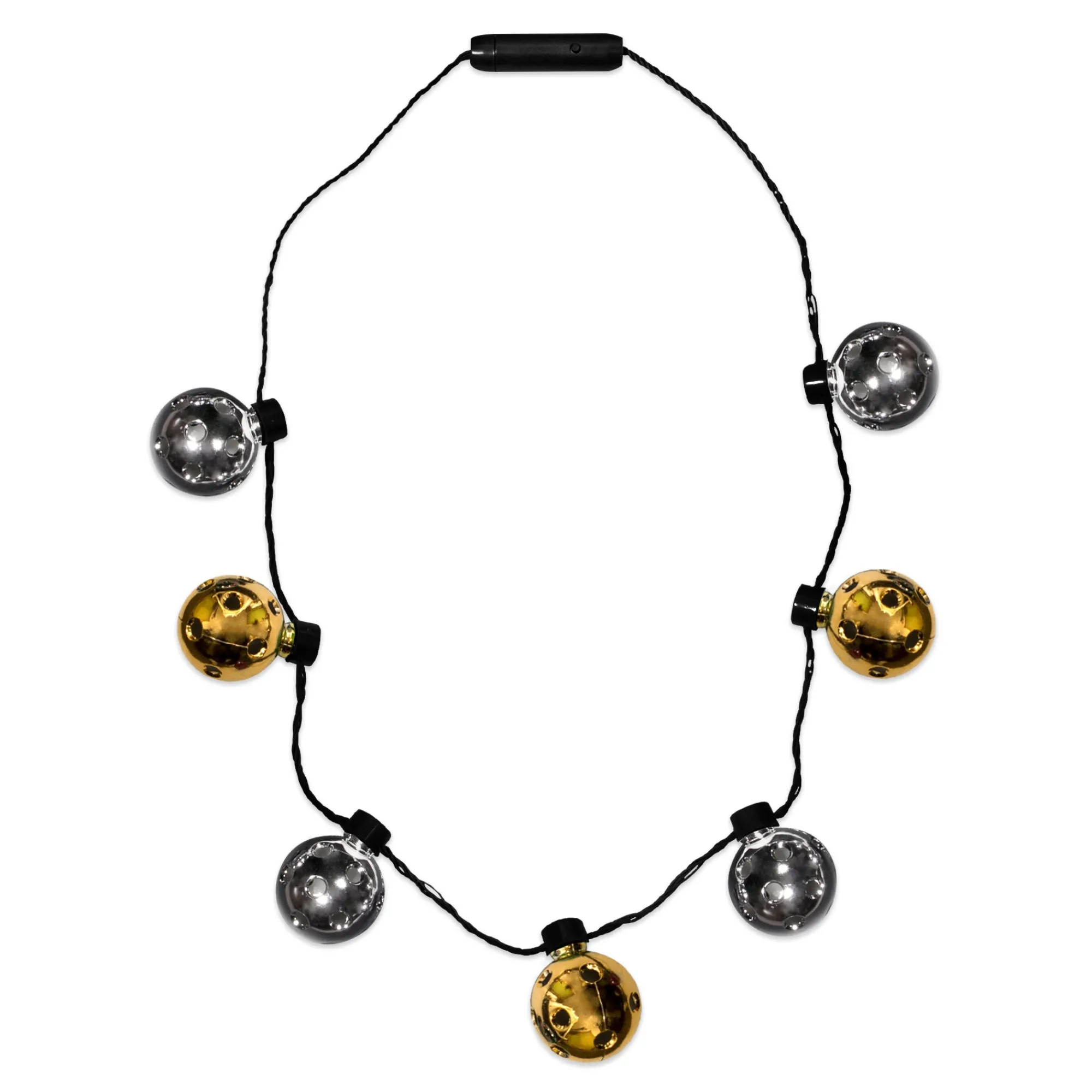 Windy City Novelties LED Gold & Silver Disco Ball Necklace