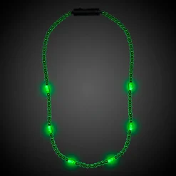 Clearance Windy City Novelties LED 30" Beaded Necklace Green