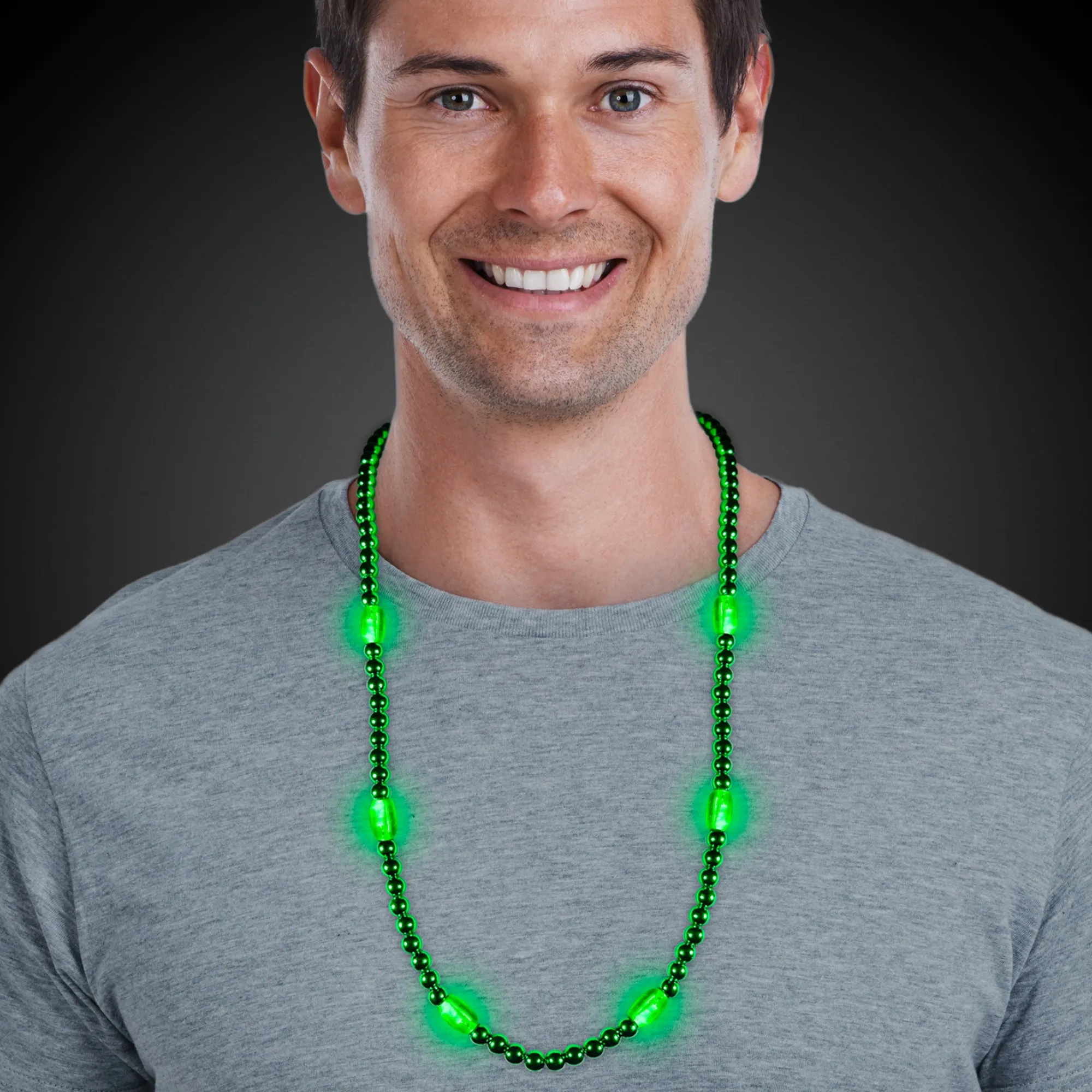 Clearance Windy City Novelties LED 30" Beaded Necklace Green