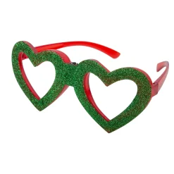 Discount Windy City Novelties LED Heart Glitter Glasses Green
