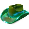 Hot Windy City Novelties LED Green Iridescent Cowboy Hat