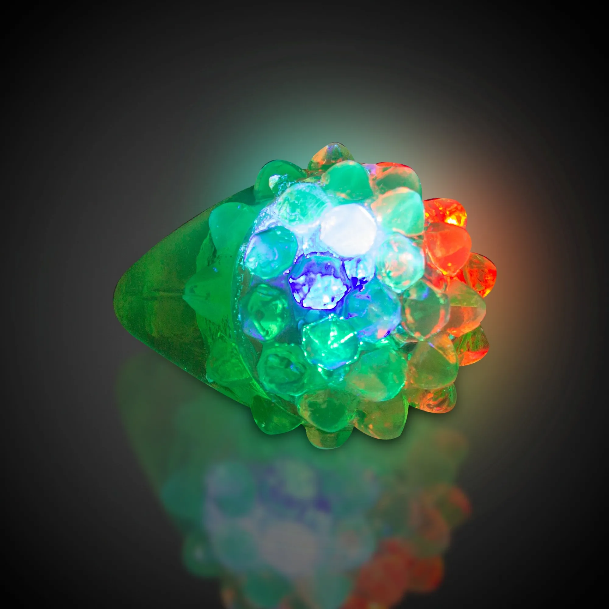 Online Windy City Novelties LED Jelly Bumpy Rings Green