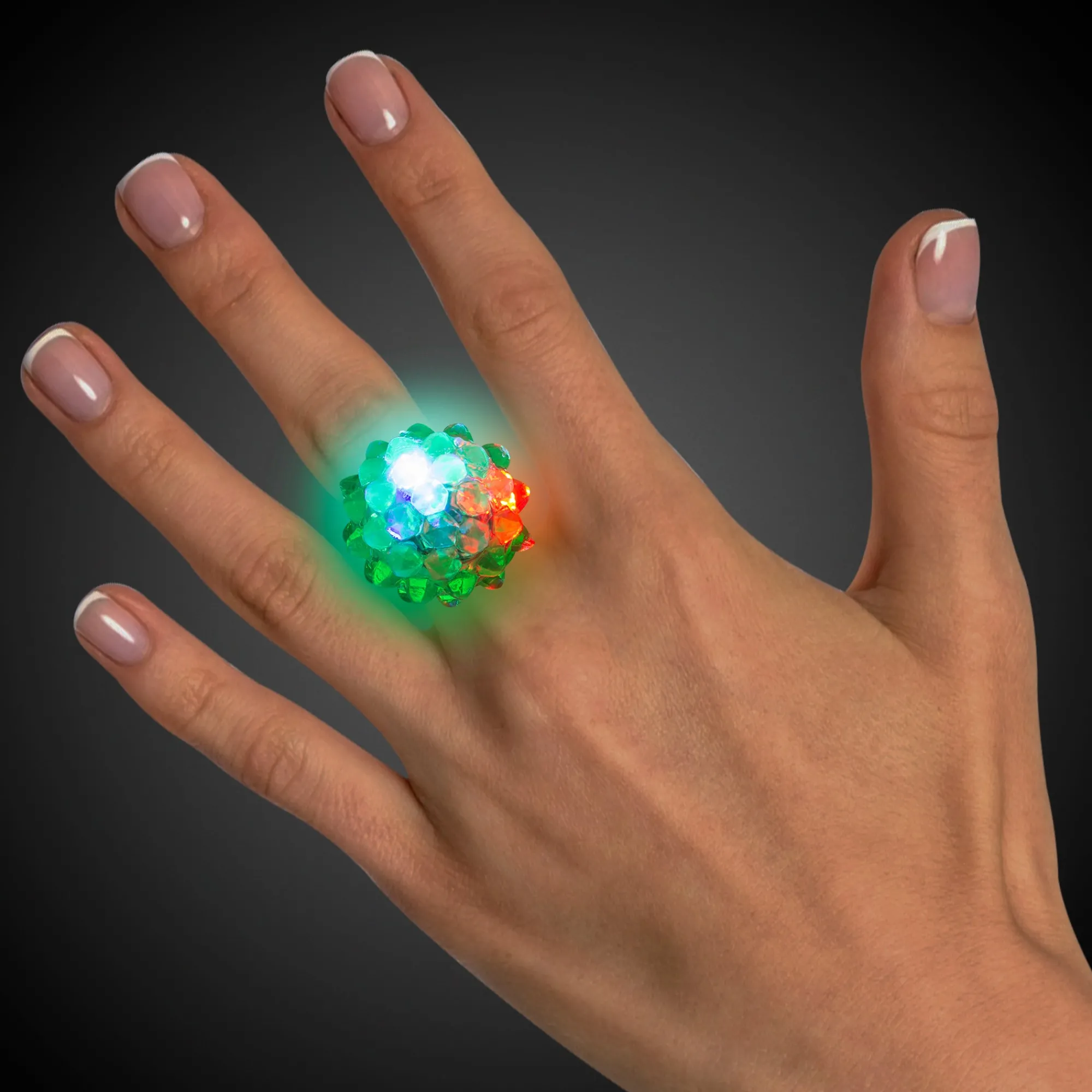 Online Windy City Novelties LED Jelly Bumpy Rings Green