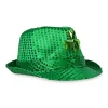 New Windy City Novelties LED Green Shamrock Sequin Fedora Hat