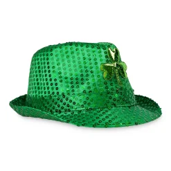 Best Windy City Novelties LED Green Shamrock Sequin Fedora Hats
