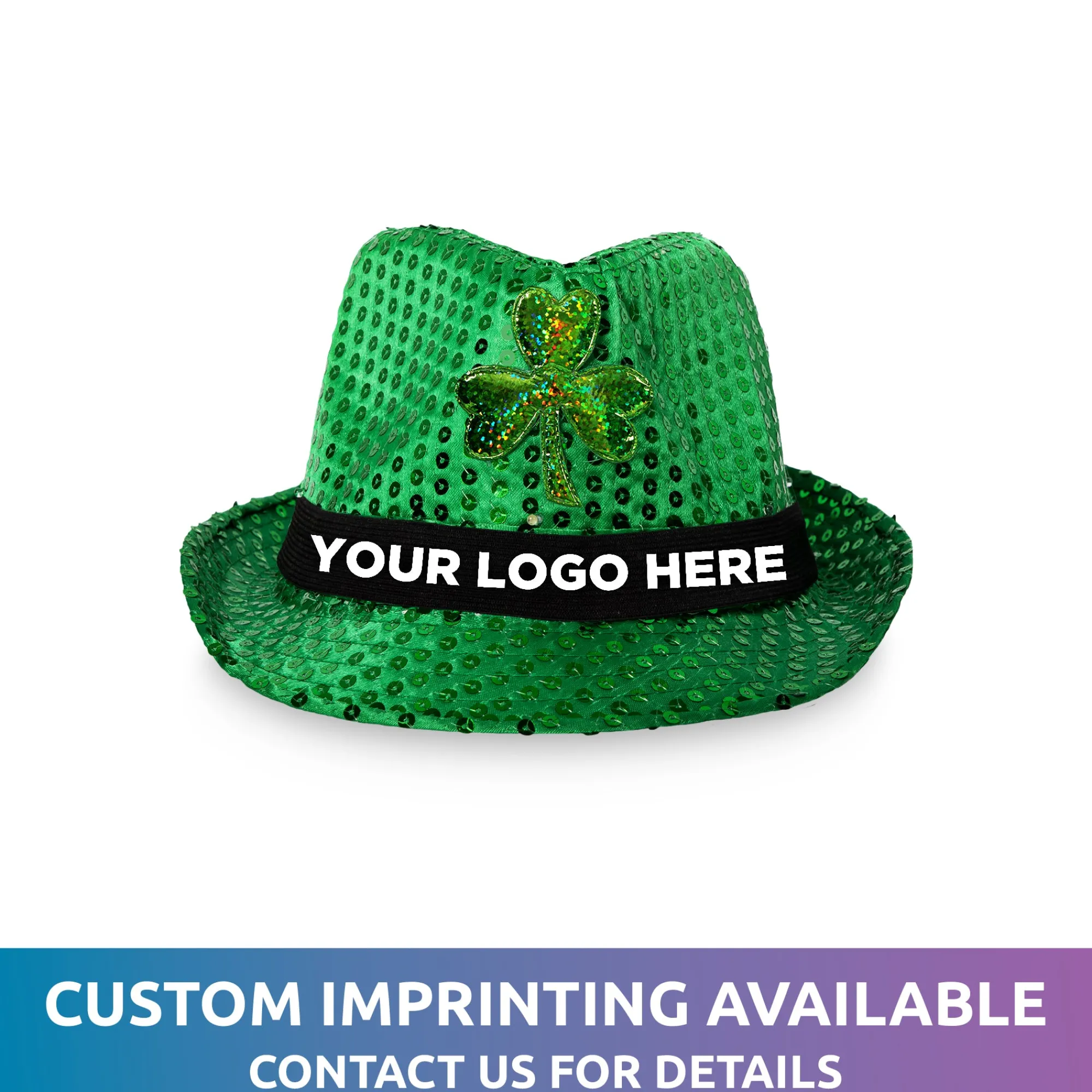 Best Windy City Novelties LED Green Shamrock Sequin Fedora Hats