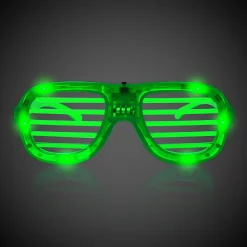 Discount Windy City Novelties LED Slotted Glasses Green